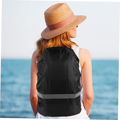 ibasenice Back Rain Cover Rear Bag Rain Covers Waterproof Back Covers Rucksacks Covers Waterproof School Bag - color: Black