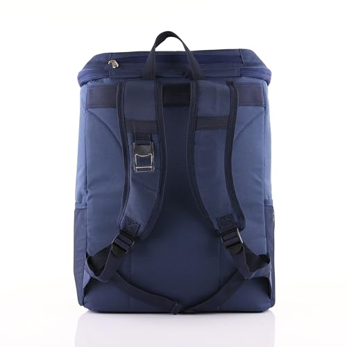Personalized Cooler Backpack for Men, Custom Embroidered Backpack Cooler Bag, 30 Can Insulated Soft Cooler with Bottle Opener, Gift for Groomsmen Dad Husband, Black Blue Green - color: Blue