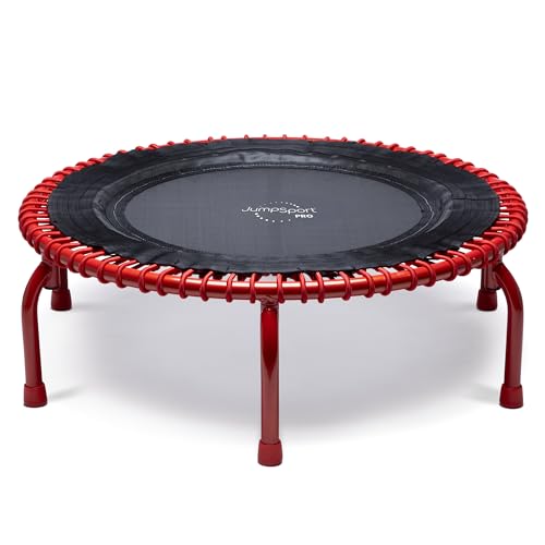 JumpSport 44" PRO Fitness Trampoline, Model 550 Workout Exercise Rebounder, Red