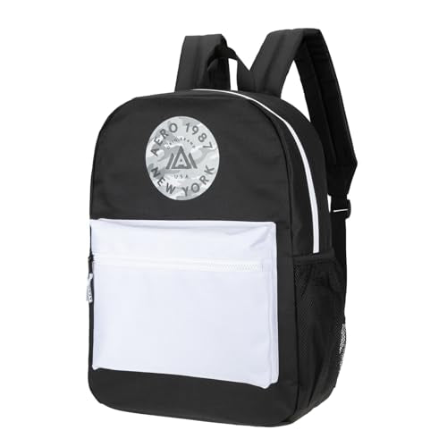 AEROPOSTALE Fieldtrip Unisex Backpack - AE Mens and Womens Bag for Everyday Use - Black/White - color: Black White