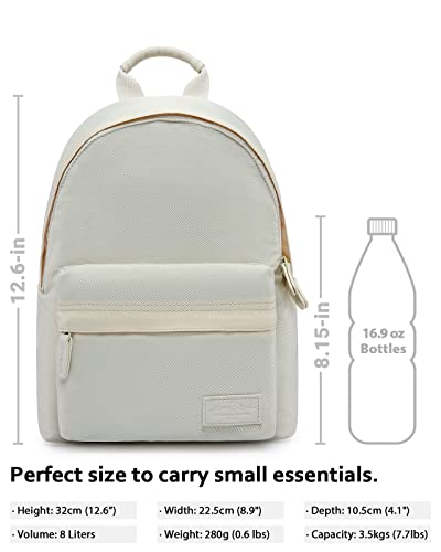 HotStyle SIMPLAY+ Mini Backpack, Multiple Colors and Patterns, 8 Litres - color: Sd275j, White Beige, style: Plain