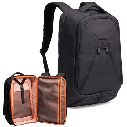Knack Series 1 Medium Travel Backpack, 15.6-Inch Laptop, Expandable 27-39L - color: Black, size: Medium Backpack