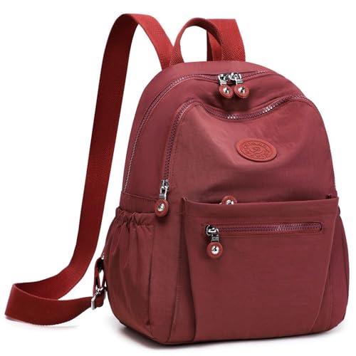 Mini Backpack Purse for Women, Stylish Daypack Shoulder Bag, Small Lightweight Daypack for Work Travle College (A- Wine Red) - color: A- Wine Red