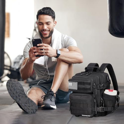 Boomistry 15L Mini Tactical Backpack Small Tactical Backpack for Men and Women, Military Backpack for Gym, Hiking, Daily (Black-15L) - color: Black-15l