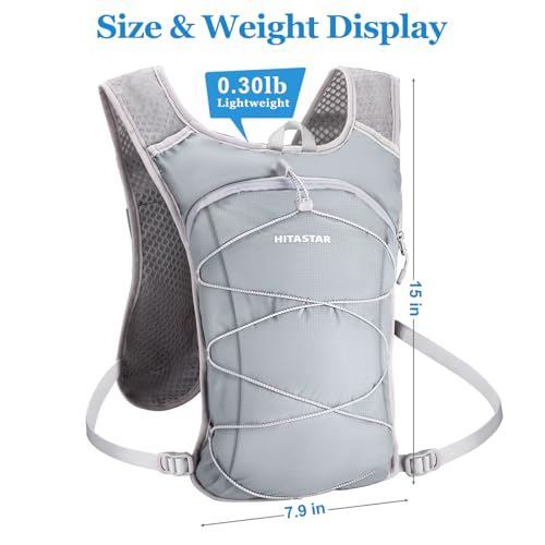 Hydration Backpack with 2L Hydration Bladder Lightweight Water Backpack Climbing Pouch for Hiking Hydration Pack for Running Cycling Hiking - style: Black(No water Bladder)