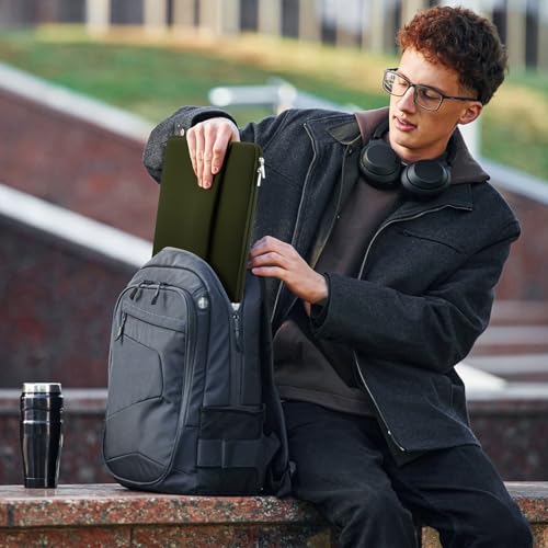 Laptop Sleeve Bag Compatible with 15 to 16 inches MacBook HP Dell Asus Acer Protective Case with Front Pocket Padded Computer Pouch Cover Protective for 15” to 16” Laptop, Green - color: Army Green, size: 15/16 inches