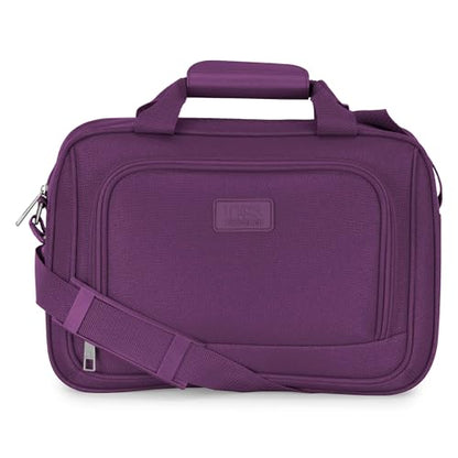 U.S. Traveler Rio Lightweight Softside Rolling Carry-on Suitcase, 4-Wheel Set, Purple - color: Purple, size: 22"/14"