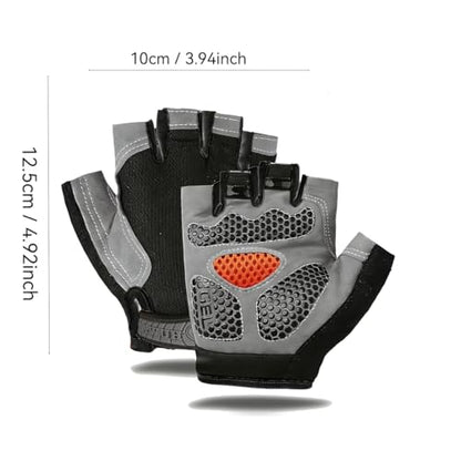 1 Pair Half Finger Cycling Gloves, Breathable Non-Slip Padded Workout Gloves, Lightweight Outdoor Sports Gloves - size: Medium