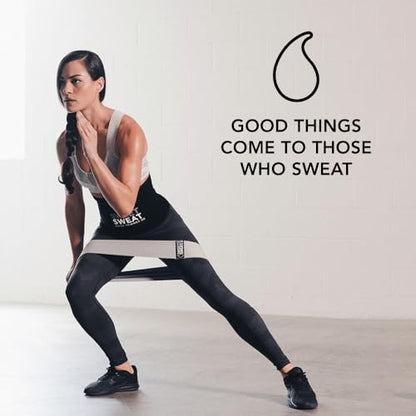 Sweet Sweat Hip Bands with 3 Levels of Resistance | Non-Slip Fabric Booty Bands for Squats & Lunges | Includes Free Mesh Carrying Bag - style: Gray Hip Bands