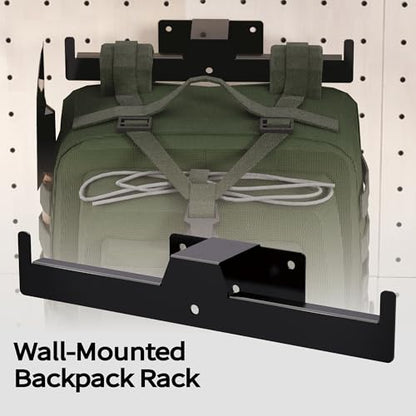 Backpack Blower Rack , Heavy Duty Steel Wall Mount for Secure Leaf Blower Storage , Garage Wall Organizer Holds Backpack Sprayer, Garden Tool Storage