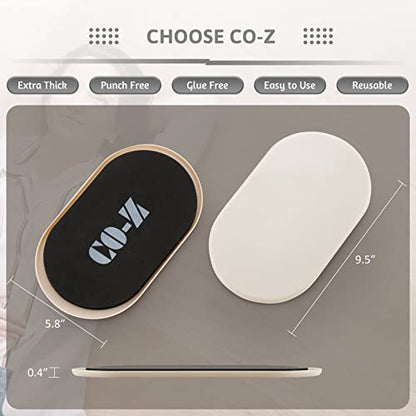 CO-Z Large Furniture Sliders - 4 Pack, 6" x 9 1/2" Oval Reusable Furniture Sliders for Carpet, Heavy-Duty Furniture Gliders Movers for Hardwood Floors, Plastic Moving Pads for Heavy Furniture - size: 9 1/2" Oval-4 Pack