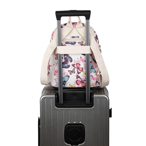 Pealwel Mini Backpack Purse for Women,Small Nylon backpacks for Ladies Backpacks Women Anti Theft Travel Bag (Butterfly) - color: Butterfly
