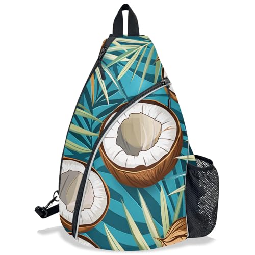 Pickleball Bag for Women Men Adjustable Crossbody Sling Backpack Hold Pickleball Paddle Water Bottle - color: Multicolor 18