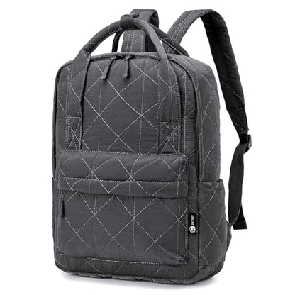40X30X10 Personal Item Travel Backpack Carry On Luggage Flight Approved Quilted Puffer 14'' Laptop Backpack Daypack - color: Grey
