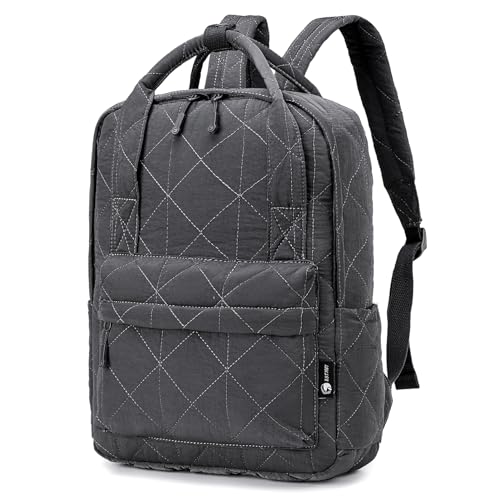 40X30X10 Personal Item Travel Backpack Carry On Luggage Flight Approved Quilted Puffer 14'' Laptop Backpack Daypack - color: Grey
