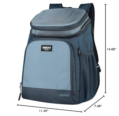 Igloo Backpack Coolers | Insulated Soft Sided Cooler Bag - color: Evergreen 18-Can