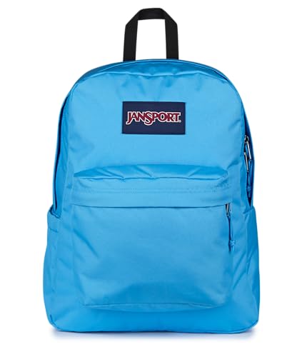 JanSport SuperBreak Plus Backpack with Padded 15-inch Laptop Sleeve and Integrated Bottle Pocket - Spacious and Durable Daypack for Work and Travel - Electric Azul - color: Electric Azul