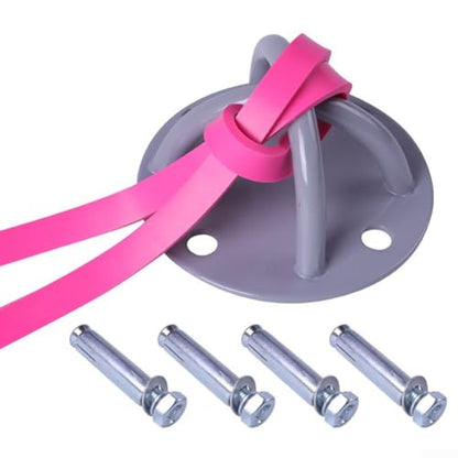 Suspension Trainer Mount, 4-Hole Wall Ceiling Anchor Bracket for Gym Fitness Yoga Straps, Anti-Rust Metal Fixing Plate with Screws, Supports 2200lbs