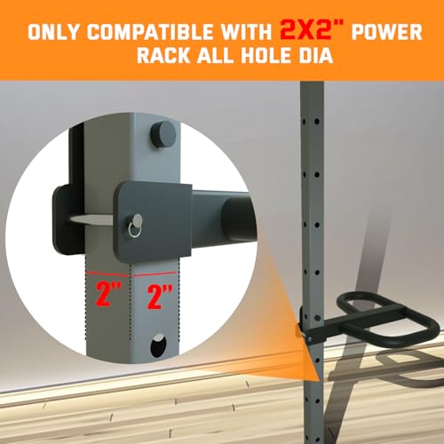 Dip Bar Attachment for 2"x2" Squat Rack, Heavy Duty Power Rack Attachment with 5/8" or 1" Hole - color: For 2" x 2" Power Rack with Multi Grips