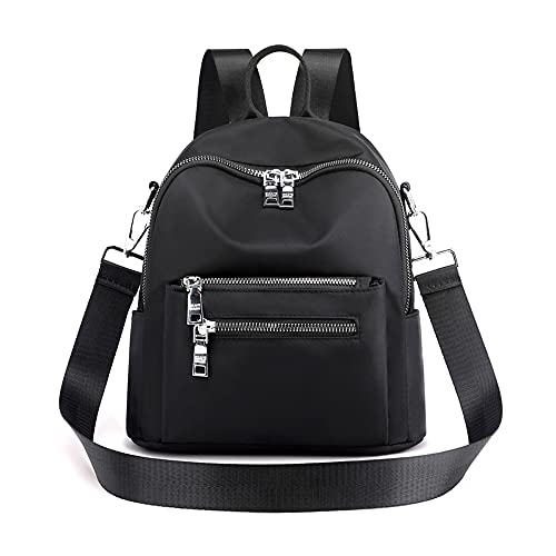 Women's Mini Backpack Purse Fashion Rucksack Daypack Small Shoulder Bag - color: Black