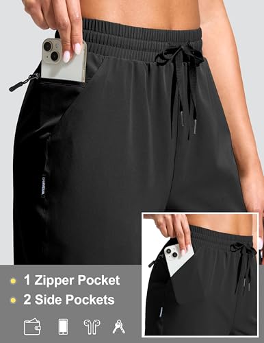 G Gradual Women's 13" Long Hiking Shorts with 3 Pockets - color: Black, size: Small