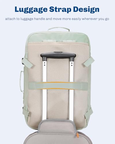 Hynes Eagle 38L Flight Approved Backpack Carry On Travel Bag for Men Women - color: Mint Green