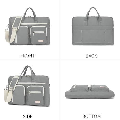 15-15.6 inch Laptop Shoulder Bag, for MacBook Pro 16, Hp Lenovo Dell 14 inch Waterproof Messenger Bag Case Sleeve (gray) - color: Gray