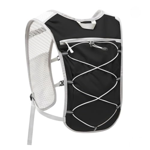 Hydration Backpack Lightweight Running Vest for Women Men with 500ml Soft Flask Hiking Daypack - color: Black Vest Only