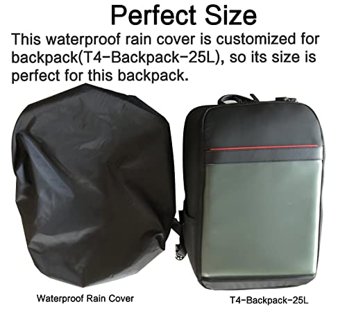 Waterproof Backpack Rain Cover(15-25L),Portable Anti Slip Rain Cover for Backpack,Fastened with Elastic Band,Outdoor Anti-tear Backpack Raincover for Camping Hiking Biking Hunting Traveling,black