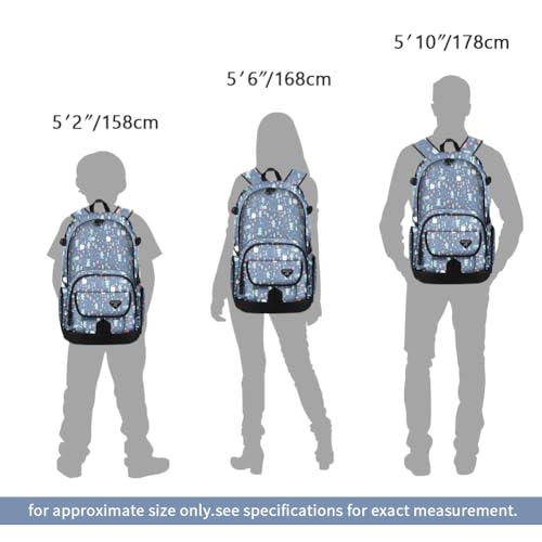 rickyh style School Backpack Travel Bag for Men & Women Lightweight College Back Pack with Laptop Compartmen - color: 04hdsj