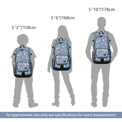 rickyh style School Backpack Travel Bag for Men & Women Lightweight College Back Pack with Laptop Compartmen - color: 04hdsj