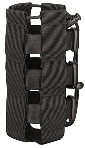 Molle Water Bottle Holder, Tactical Molle Water Bottle Pouch, Tactical Backpack Attachment Pouches - color: Black