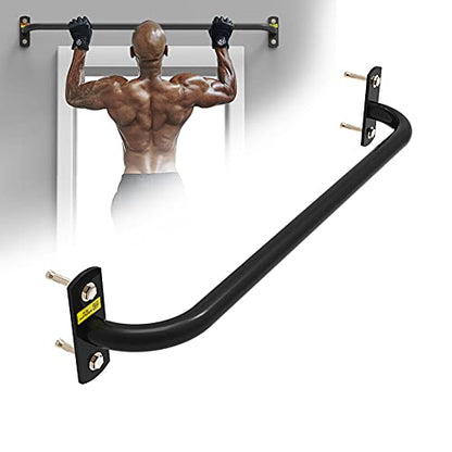 Wall Mounted Pull Up Bar And Dip Station, Multifunctional Chin Up Bars Heavy Duty Strength Training Fitness Bar, Max Load 550 Lb