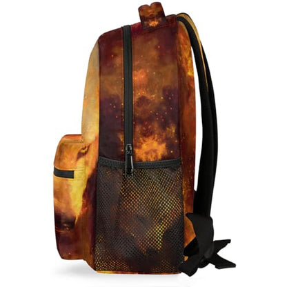 Wolf Kids Backpack for Girl Boy Waterproof Kids Back Pack | Animal Fire School Bookbag fit Women Men Lightweight Rucksack Casual Daypack Carry On Bag for Work Hiking Camping Gym Travel - color: Animal Wolf Fire