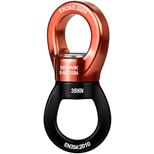 Swing Swivel, 35KN Swing Spinner, 360° Safety Rotational Device Hanging Accessory for Hanging Hammock, Web Tree Swing, Aerial Dance, Children's Swing - color: Orange Black
