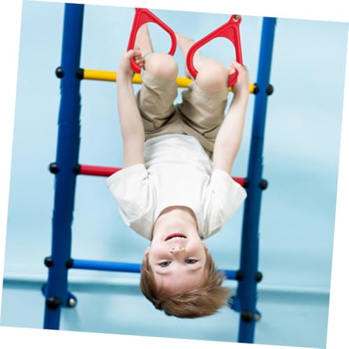 Outanaya Gymnastics Rings for Boys and Girls Plastic Exercise Rings Bodyweight Training Fitness Straps Outdoor Playset Accessories Random Color