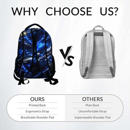 COZYAURA Backpack for Boys - Personalized Soccer Backpack with Initial Name - 17 Inch Kids School Bookbag - Lightweight Sports School Bag for Elementary Kindergarten - color: Blue
