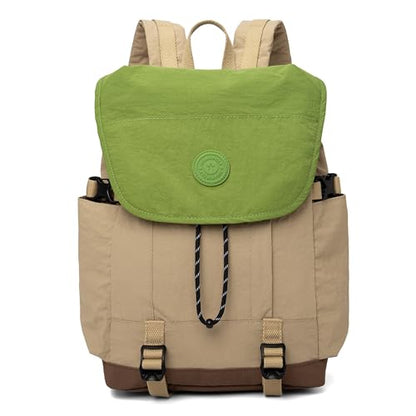 HUARIPOLYOutdoor backpack, lightweight waterproof casual daily bag, multifunctional travel drawstring bag - color: Khaki