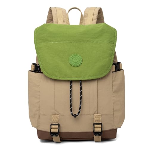 HUARIPOLYOutdoor backpack, lightweight waterproof casual daily bag, multifunctional travel drawstring bag - color: Khaki