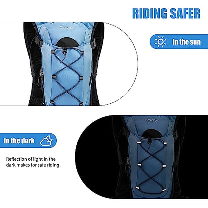 Zavothy Hydration Backpack with 2L Hydration Bladder Water Backpack for Hiking Hydration Pack for Running Cycling Hiking - color: Blue