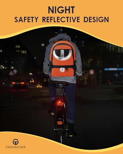 Basketball Bag Backpack for Men Women with Ball & Shoes Compartment 30L Capacity Lightweight Breathable Boys Girls Soccer Ball Bag Backpack Fit Volleyball Football Sports Travel School Gym - color: TK8Orange