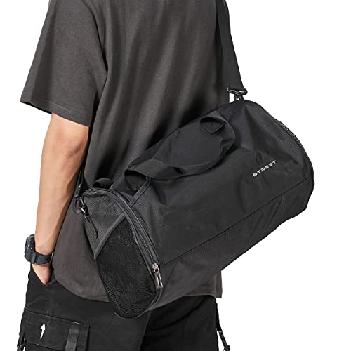 Large Sports Gym Bag for Men Women with Shoes Compartment,Travel Duffel Bag - color: Black, size: Large