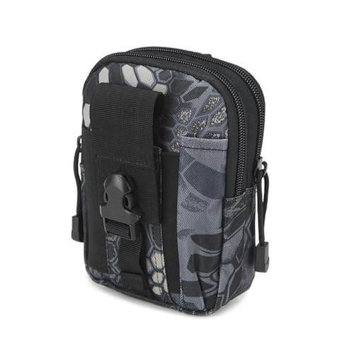 Belt Pouch, Tactical Molle Phone Pouch EDC Utility Pouches Waist Bag, Small Cell Phone Holster Gear Tool Gadget Pocket for Men - color: Black-Python