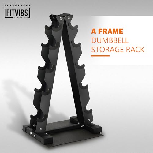 Fitvids A-Frame Dumbbell Weight Rack, Vertical Storage Rack for Dumbbells, Weight Stand Only for Home Gym Space Saver, 4-Tier or 5-Tier Option - style: A-Frame, 5-Tier