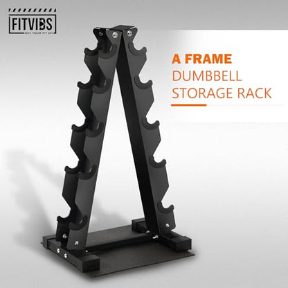 Fitvids A-Frame Dumbbell Weight Rack, Vertical Storage Rack for Dumbbells, Weight Stand Only for Home Gym Space Saver, 4-Tier or 5-Tier Option - style: A-Frame, 5-Tier
