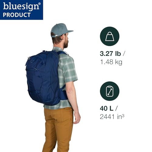 Osprey Farpoint 40L Men's Travel Backpack - Carry On Bag with Laptop Sleeve and Toiletry Pocket, Sawdust - color: Sawdust, style: 40l