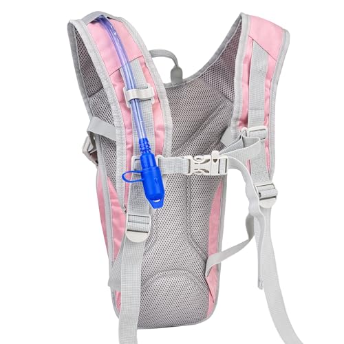 Zavothy Hydration Backpack with 2L Hydration Bladder Water Backpack for Hiking Hydration Pack for Running Cycling Hiking - color: Pink