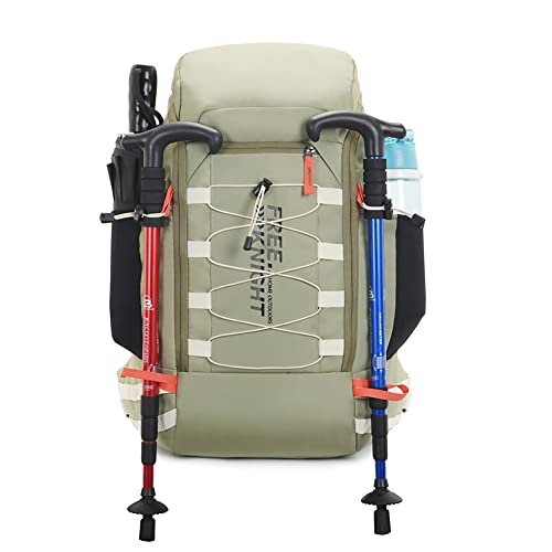 Bseash 40L Waterproof Hiking Camping Backpack with Rain Cover, Outdoor Sport Travel Daypack Rucksack for Skiing Cycling (Pea Green) - color: Pea Green