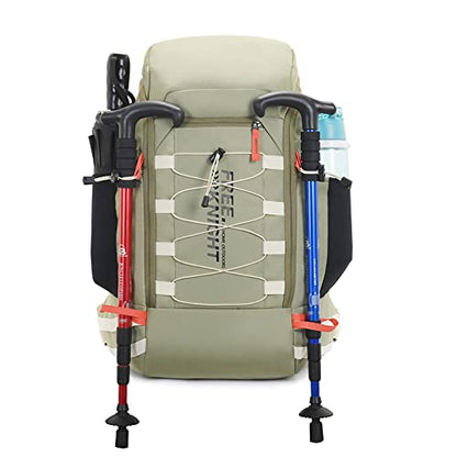 Bseash 40L Waterproof Hiking Camping Backpack with Rain Cover, Outdoor Sport Travel Daypack Rucksack for Skiing Cycling (Mint Green) - color: Mint Green
