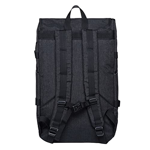 KAUKKO Laptop Backpack for Unisex, Casual Daypack Fits 15.6" Laptop (18-LINEN BLACK) - color: 18-linen Black
